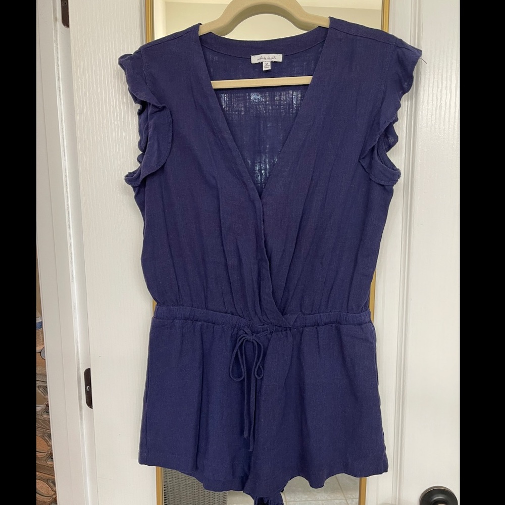 White Birch Linen Blend Romper